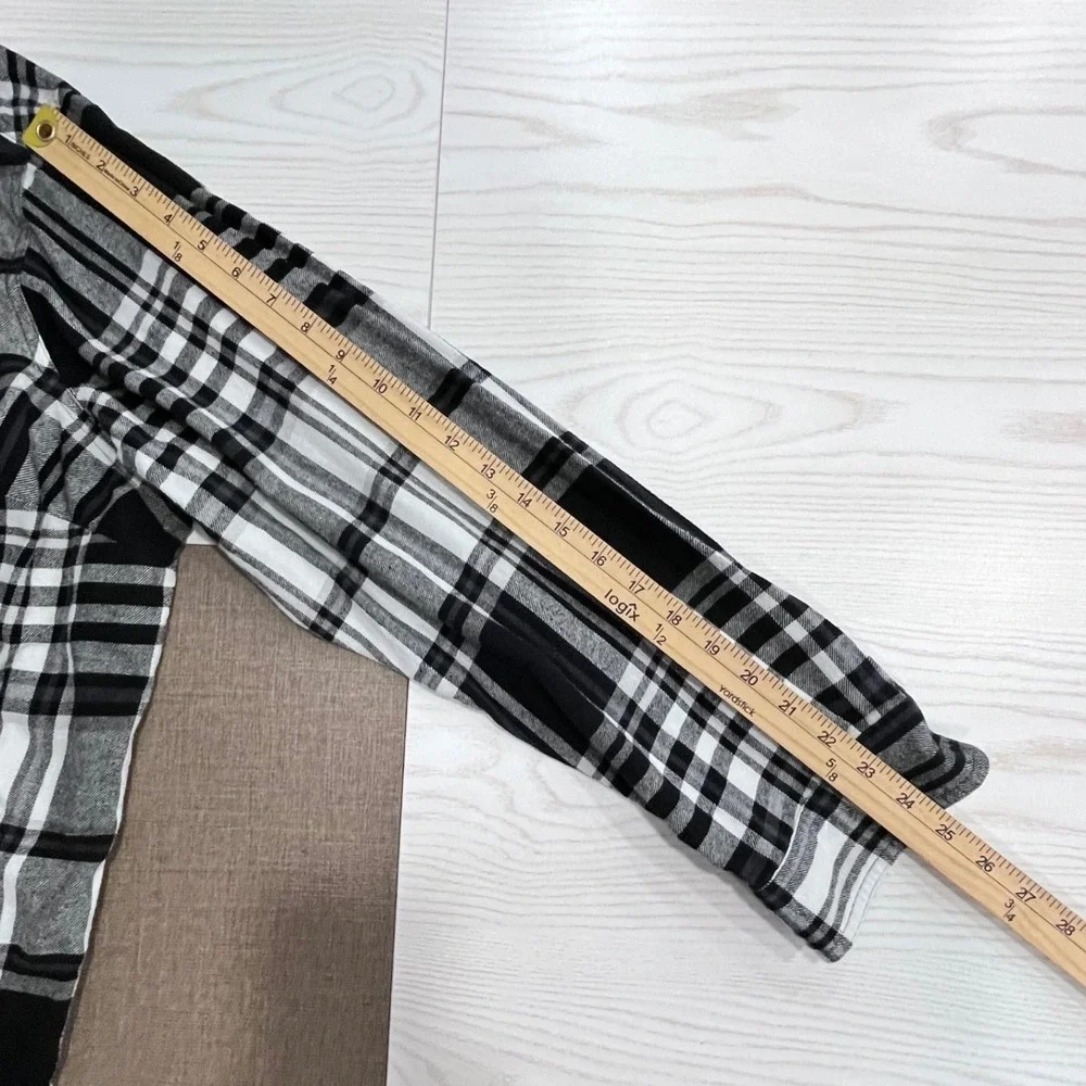 Sonoma Black White Plaid Flannel Shirt Womens 2X Fall Casual Classic Cabincore - Picture 10 of 11